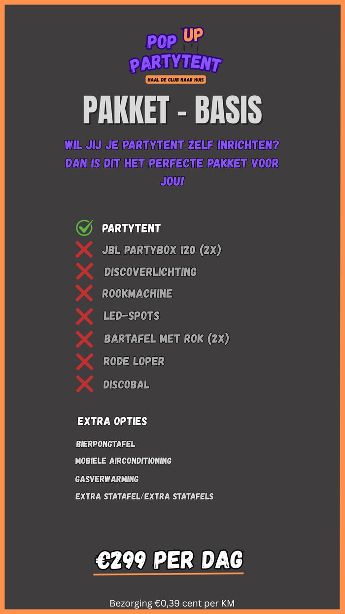 Opblaasbare partytent huren