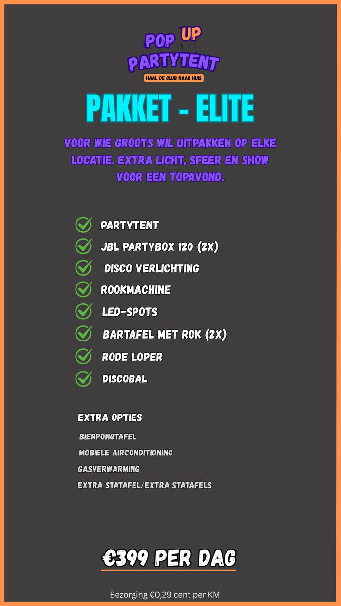 Opblaasbare partytent huren