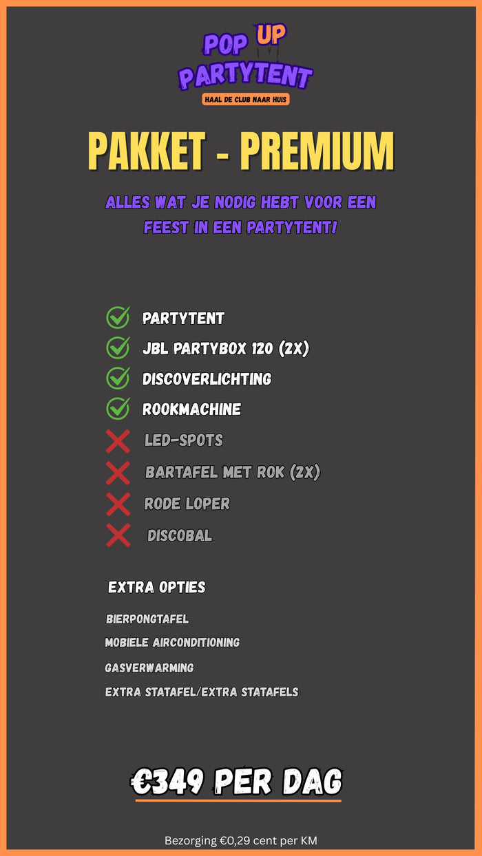 Opblaasbare partytent huren